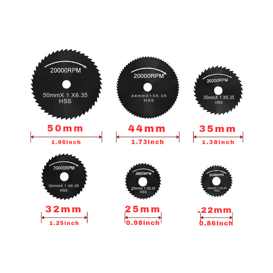 HSS Mini Saw Blades 6 pcs Set
