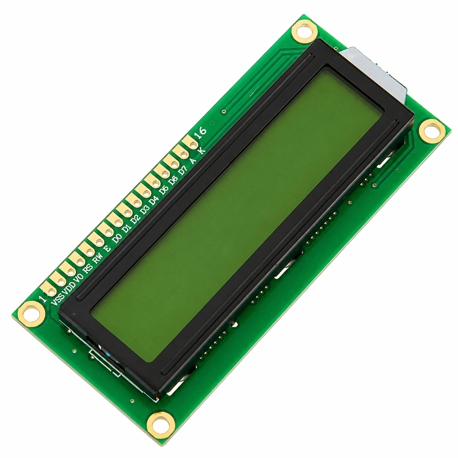 1602 Yellow Backlight LCD Display Module (16×2)