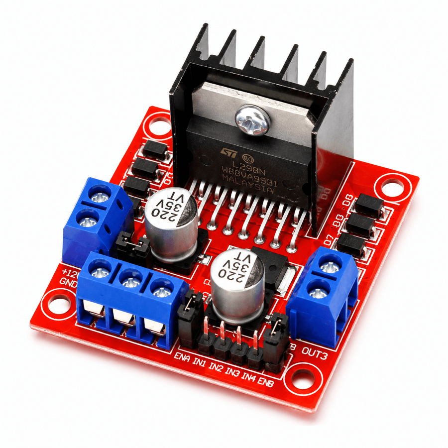 L298N Motor Driver Module (Dual H-Bridge)
