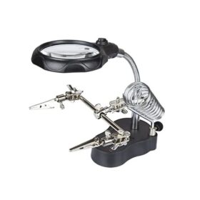 Helping Hand Magnifier LED Light with Soldering Stand (Good Quality) - Image 4