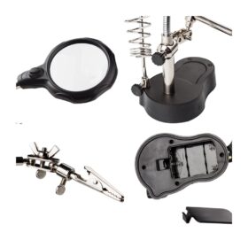 Helping Hand Magnifier LED Light with Soldering Stand (Good Quality) - Image 2