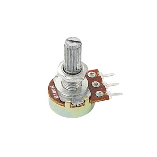 100K ohm 1/2W B100K Linear Taper Rotary Potentiometer - Image 1